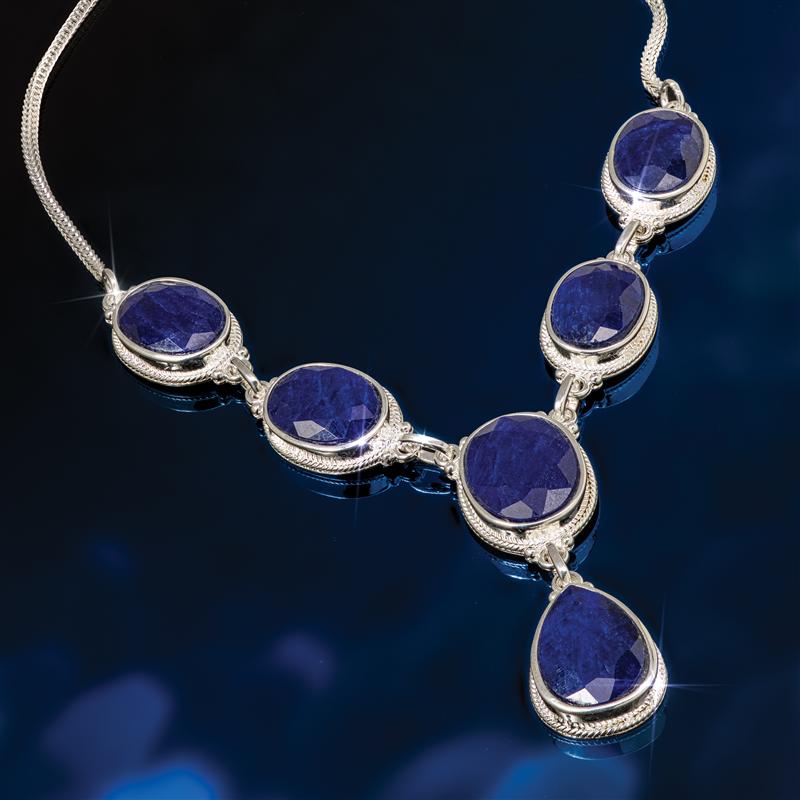 Bengal Blues Sapphire Necklace & Earrings
