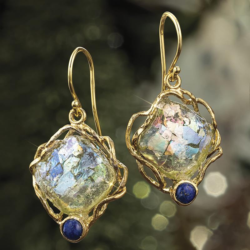 Holy Land Roman Glass Earrings