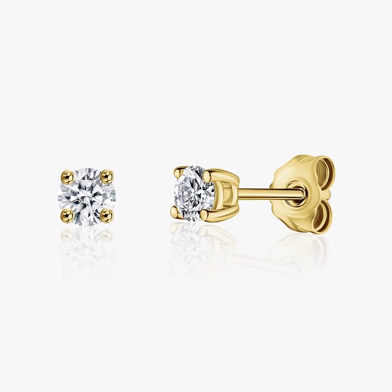 New Earth Lab Diamond Stud Earrings 1/2 ctw (gold-finished)