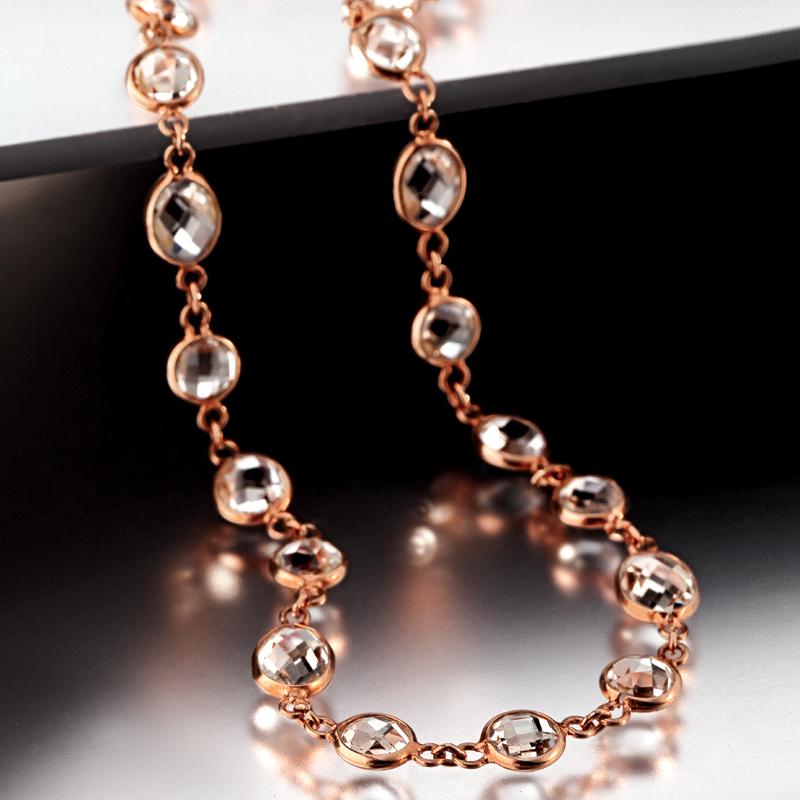 rose gold white diamondauraÂ® necklace
