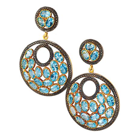 Sagara Blue Topaz Earrings