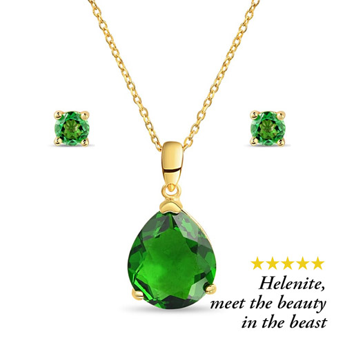 Helenite Necklace & Studs