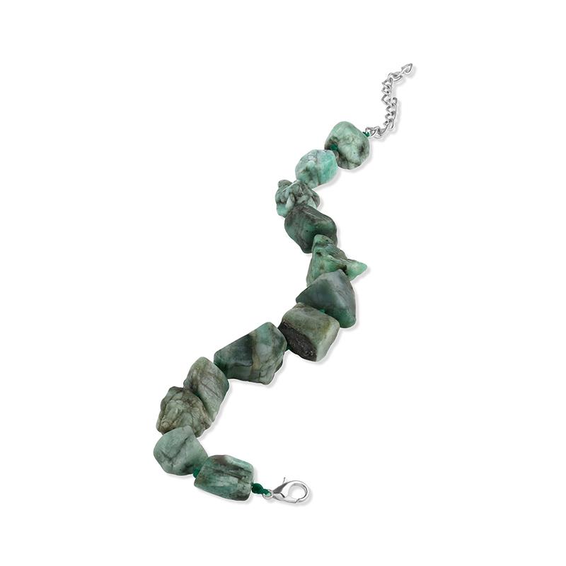 Raw Emerald Bracelet