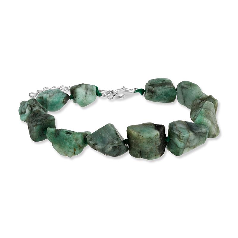 Raw Emerald Bracelet