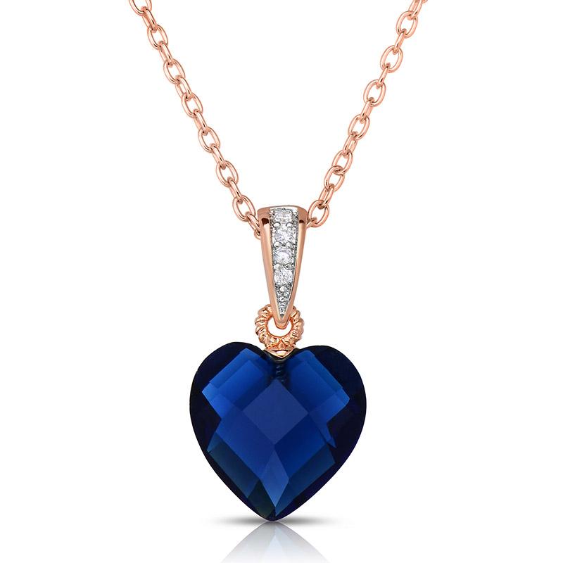 Rock of Love Blue Heart Pendant