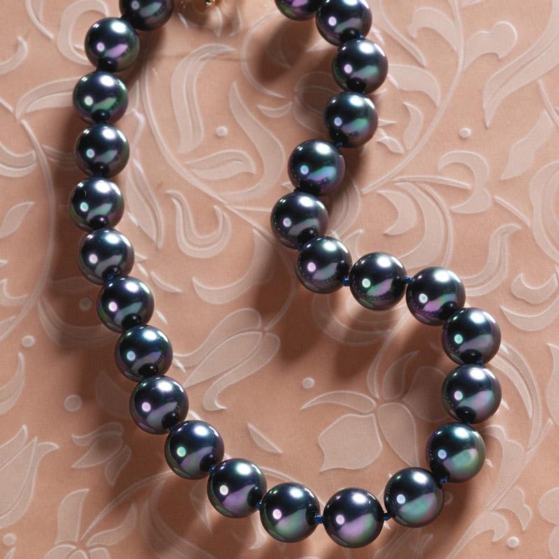 Tahiti Black Peacock Necklace & Earrings