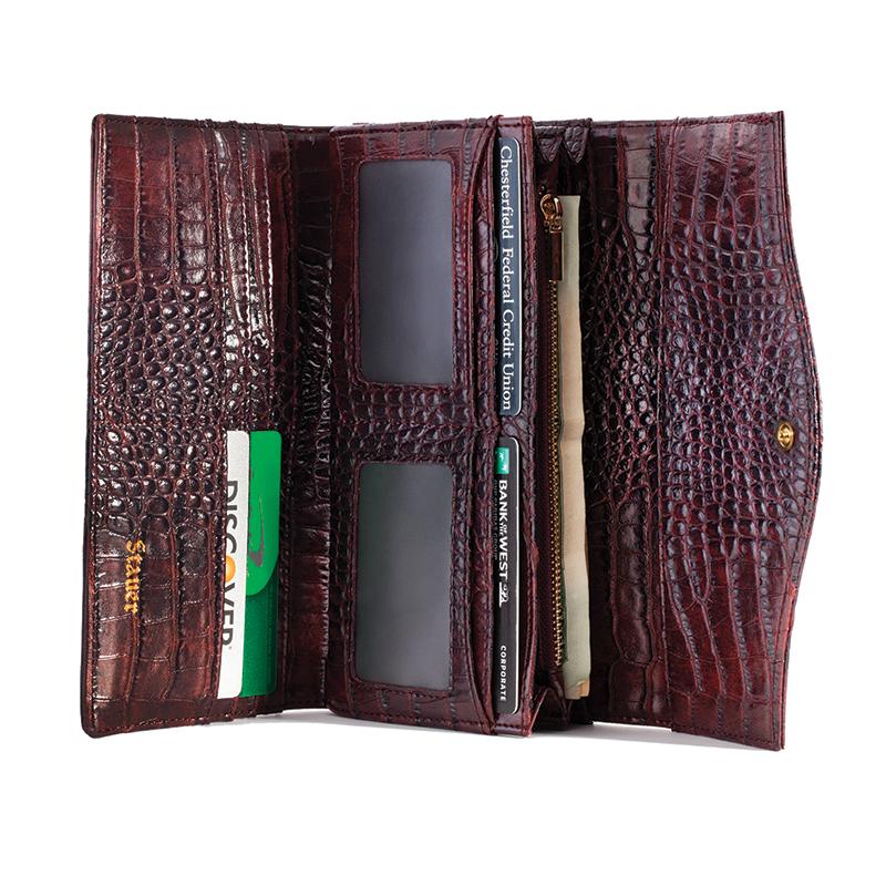 Avalon Crocodile-Embossed Wallet