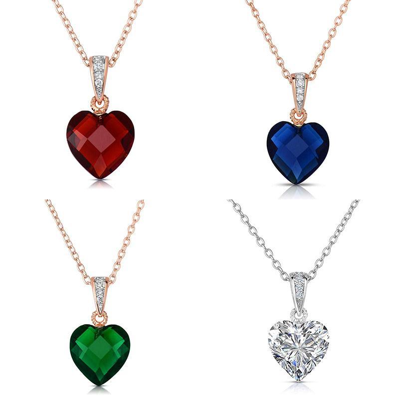 Rock of Love Heart Pendants (Set of 4) and 2 Necklaces