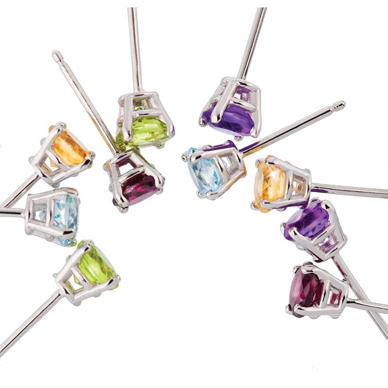 Ear Candy Gemstone Stud Earrings Collection (5 Pairs)