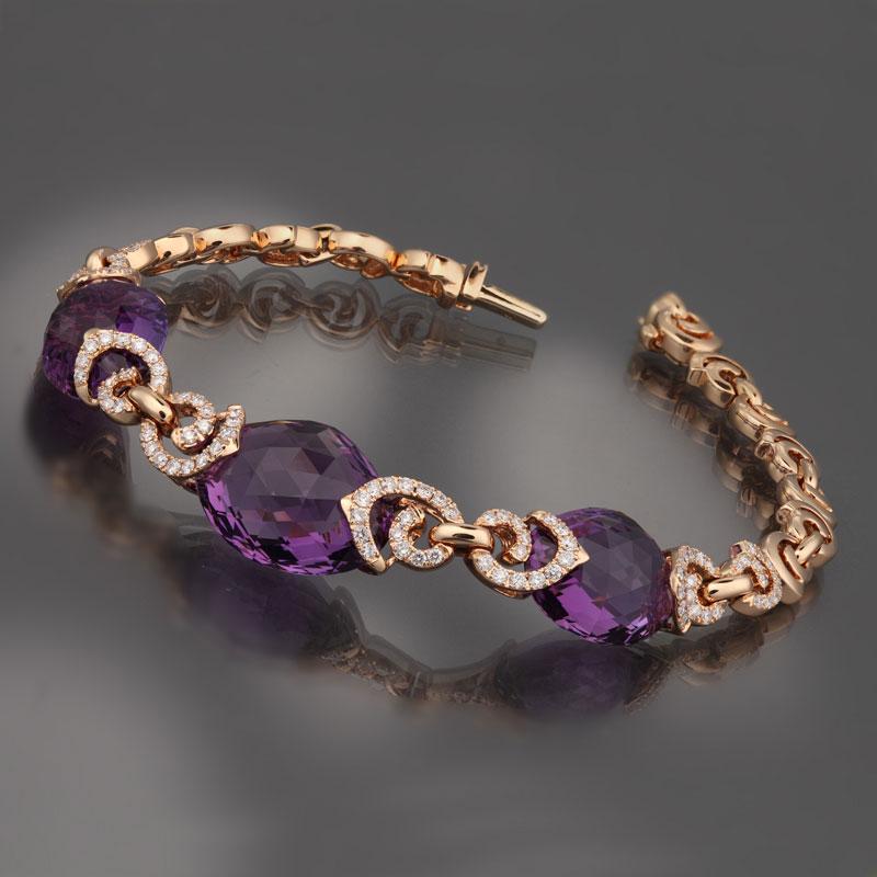 Empress Amethyst & Diamond Bracelet