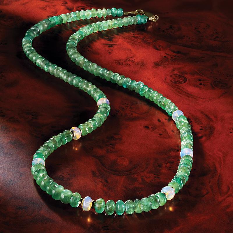 Emerald & Opal Promise Necklace