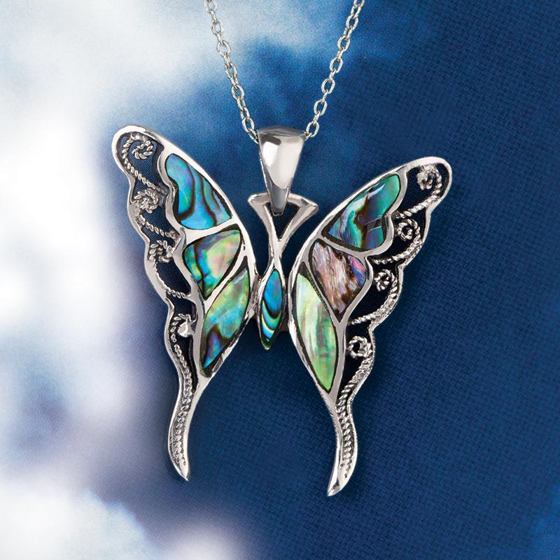 Good Fortune Butterfly Pendant & Chain