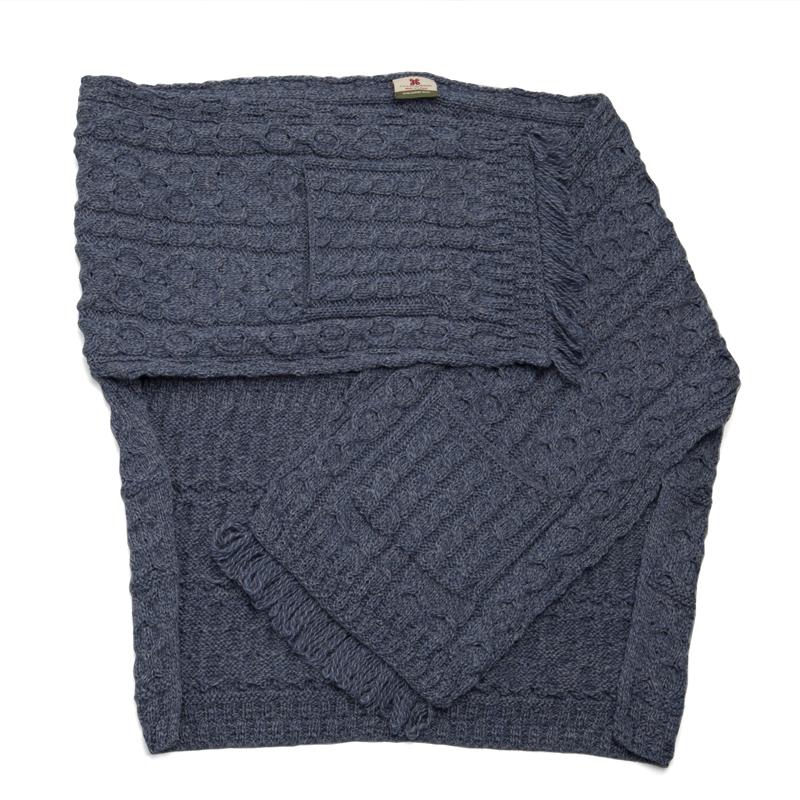 Genuine Irish Wool Wrap with Pockets