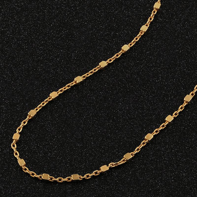 Italian 20 inch Gold-finished Sterling Silver Chain