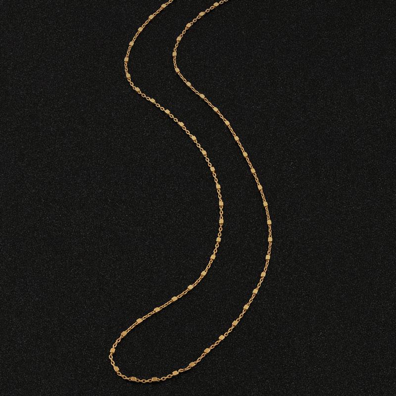 Italian 20 inch Gold-finished Sterling Silver Chain