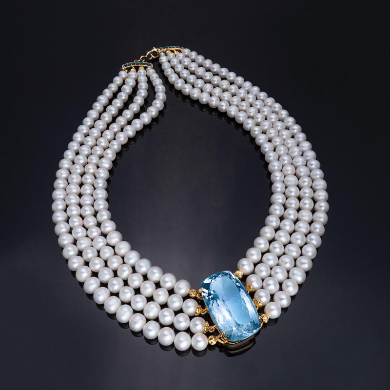 Silver And Faceted Blue Topaz Pendant Necklace - Necklaces from Cavendish  Jewellers Ltd UK