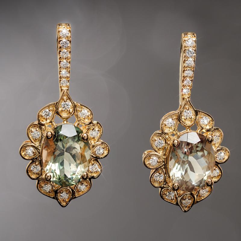 Rare Mikimoto 18k Yellow Gold Diamond 11.5mm Golden South Sea Pearl Earrings  | Fortrove