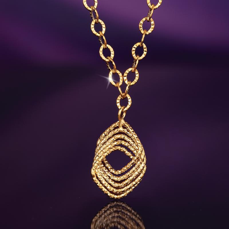 14K Italian Gold Amore Eterno Necklace & Earrings