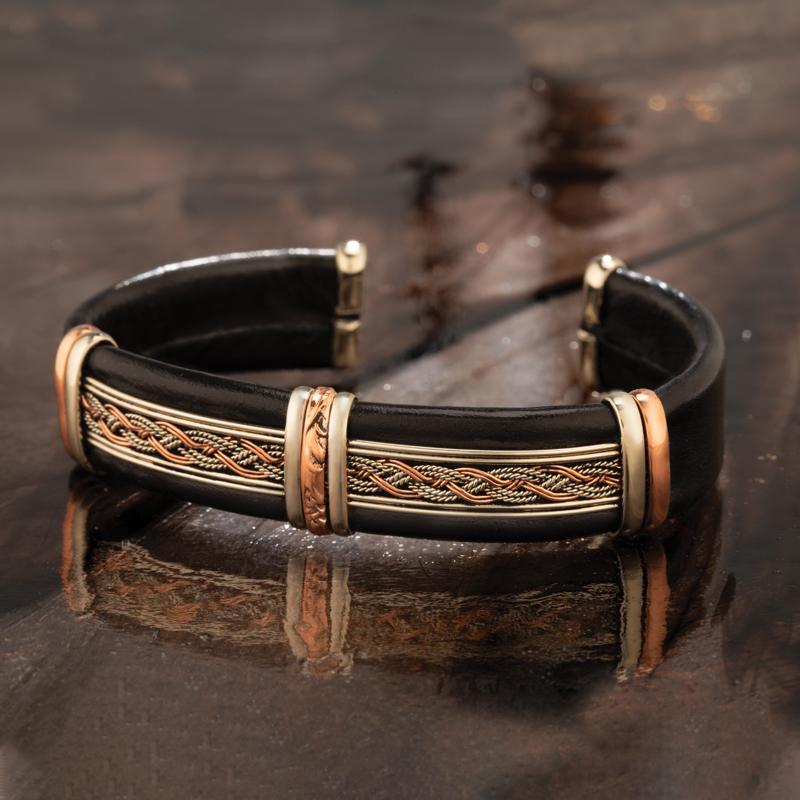 Men's PowerCore Leather Bracelet