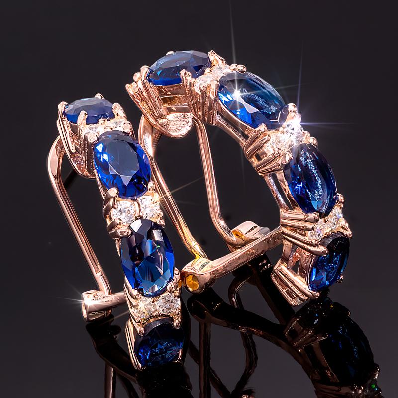 Stress-Free Glamour Earrings (Sapphire Blue)