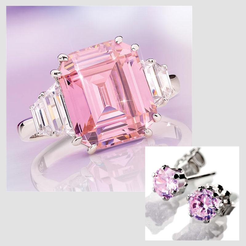 20 Million Pink Ring and FREE Earrings