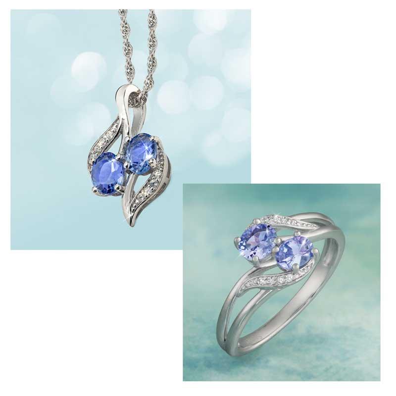 Tanzanite Infinity Ring & Necklace