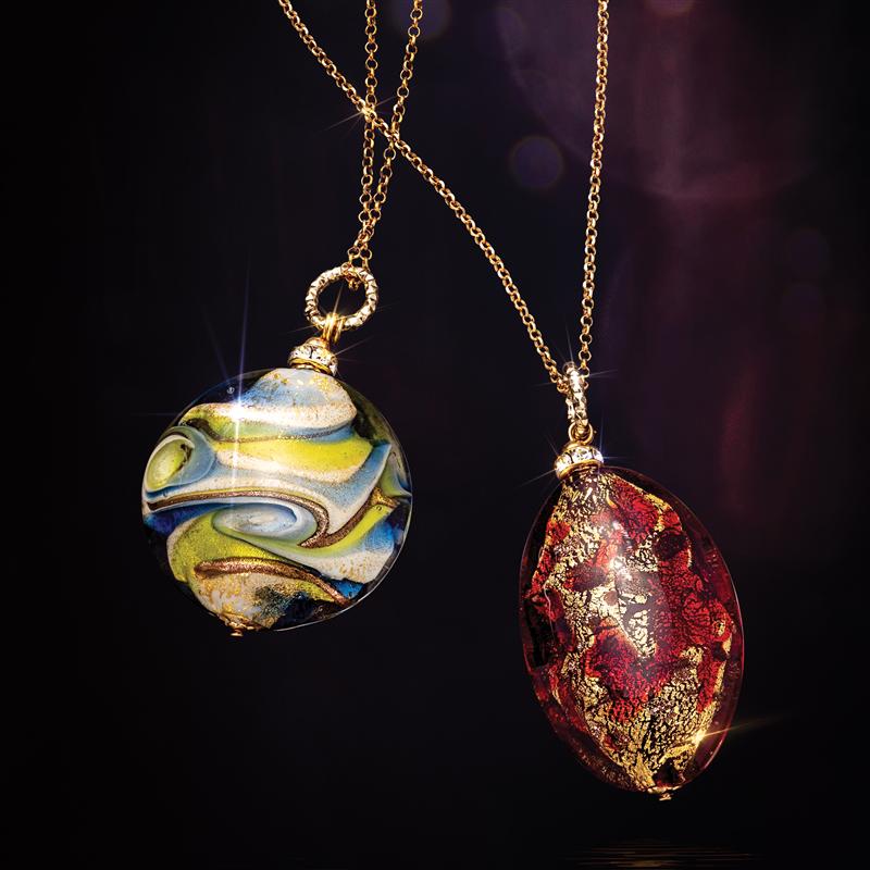 Arte Futurista Murano Pendants (2) and 18