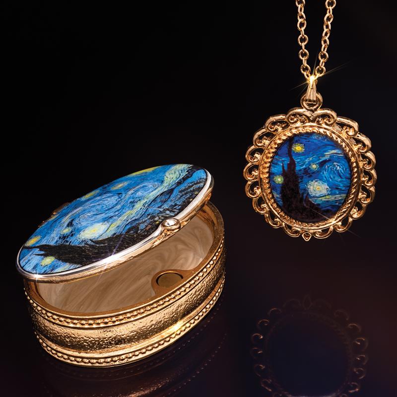 Starry Night Jewelry Box & Necklace Set
