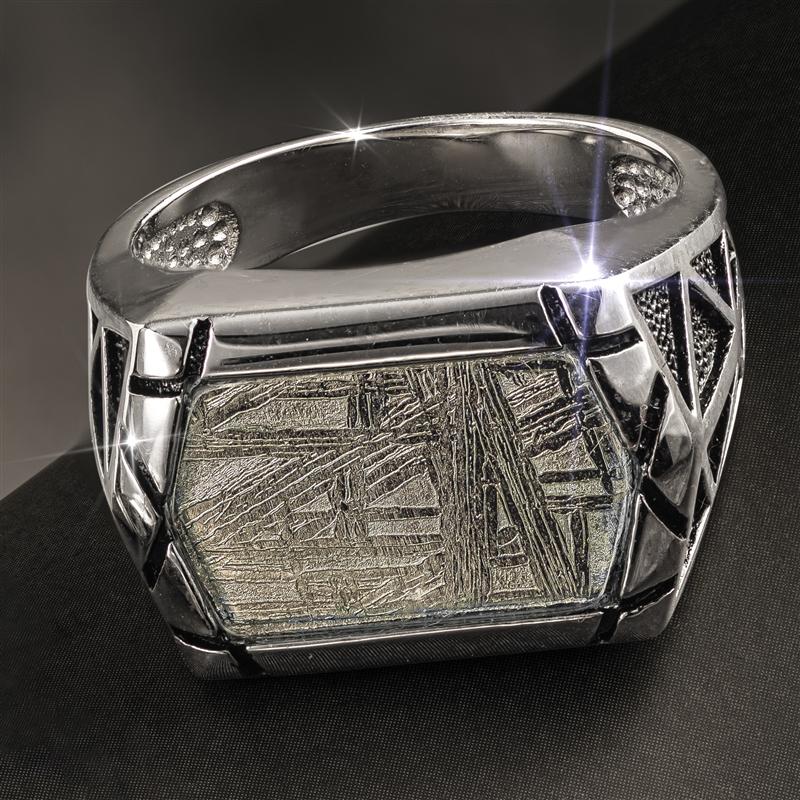 Men's Meteorite in Steel Ring & Bracelet