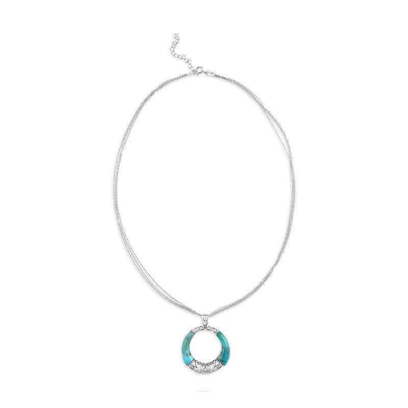Timeless Turquoise Pendant & Chain