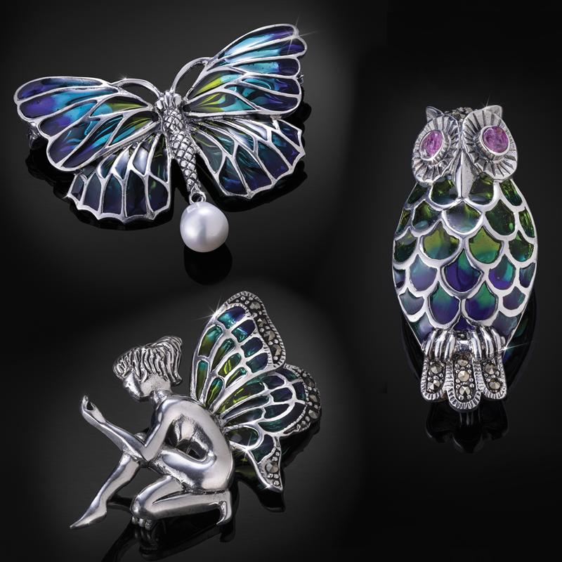 Enchanted Garden Brooch Collection (Set of 3)
