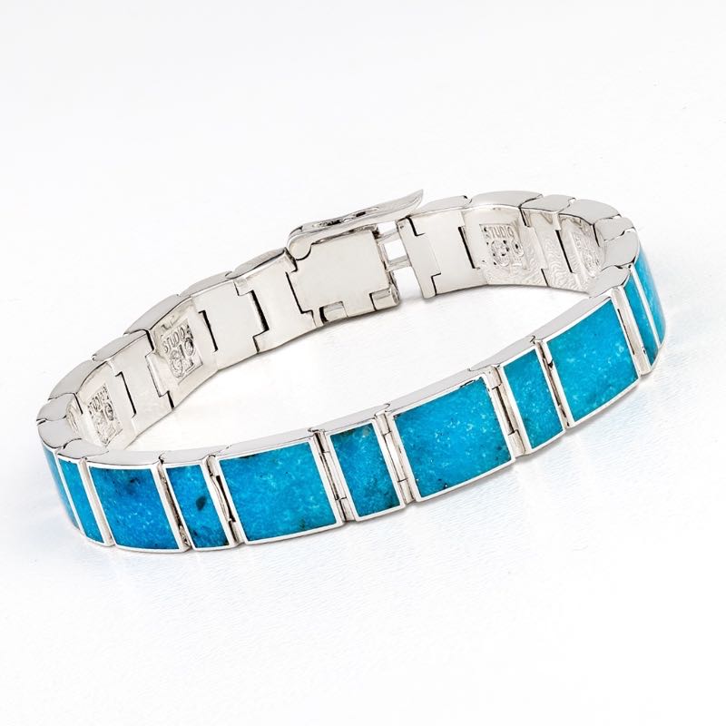 Sterling Turquoise Men's Bracelet