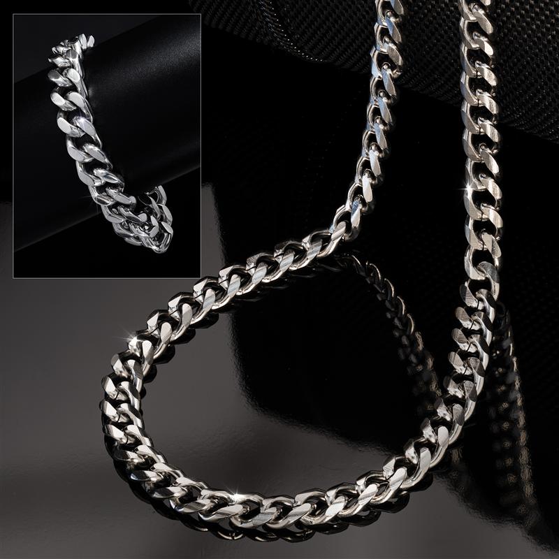 Men of Steel Necklace & Bracelet Set