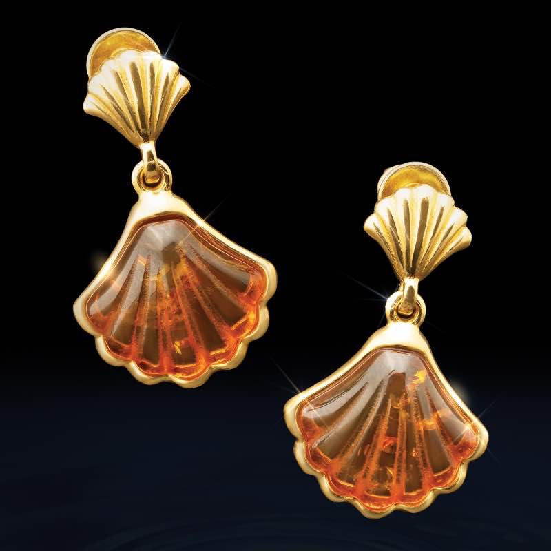 Santiago Amber Shell Earrings