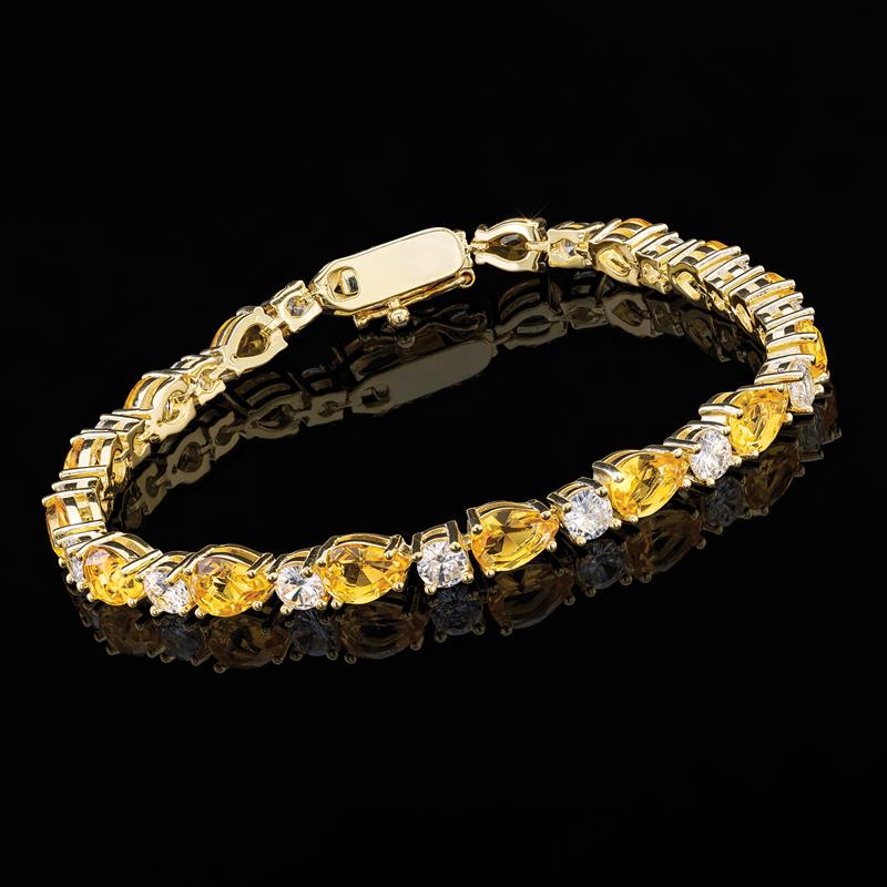Gold-Finished Golden Helenite Bracelet