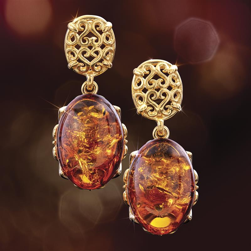Honey Amber Necklace & Earrings
