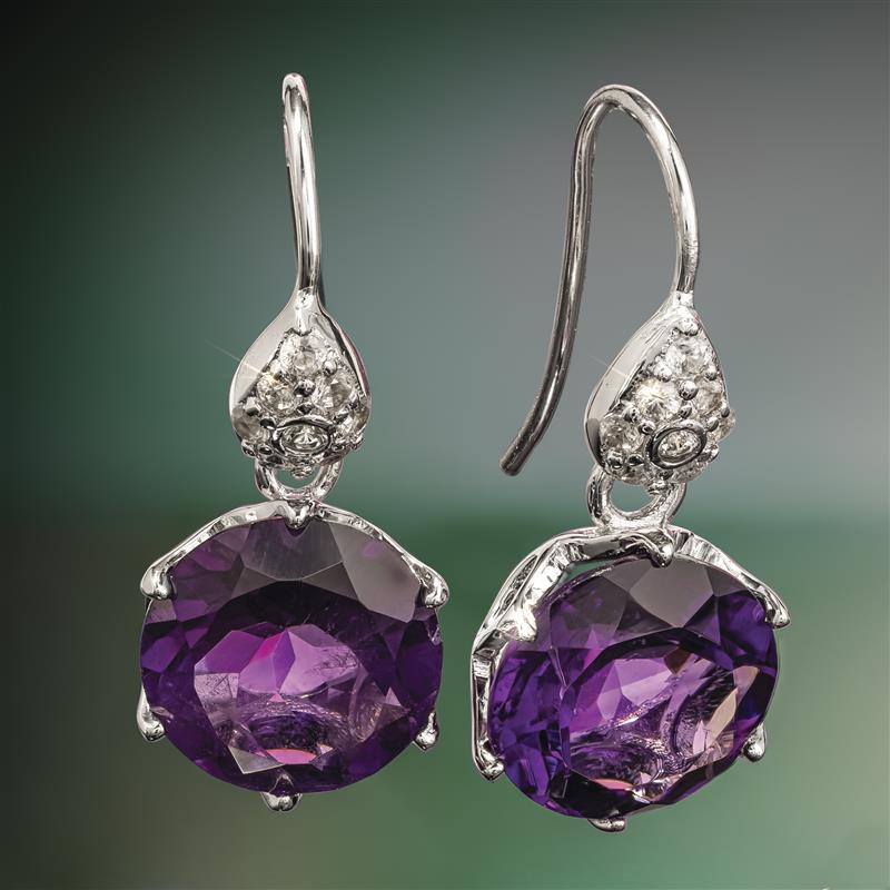Another Round Amethyst Necklace and Earrings