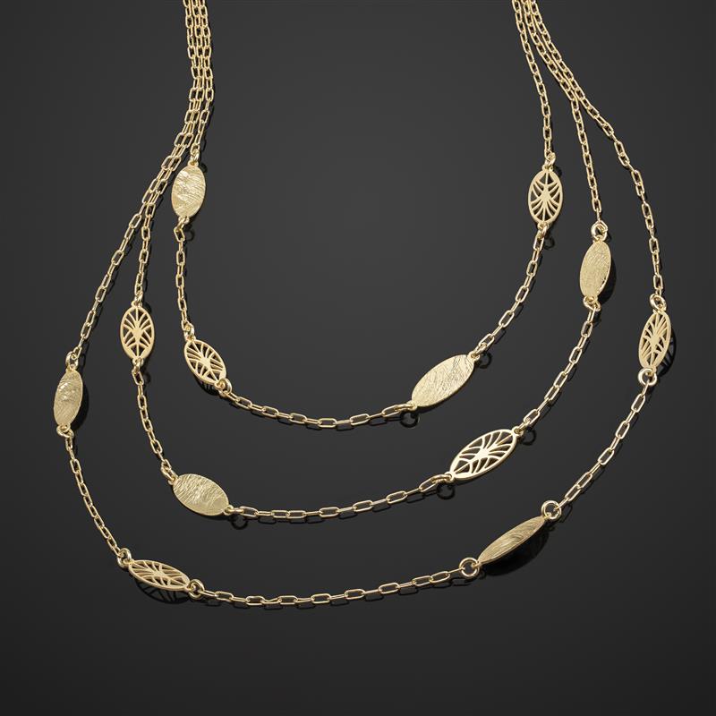Italian Strand Triple Strand Necklace