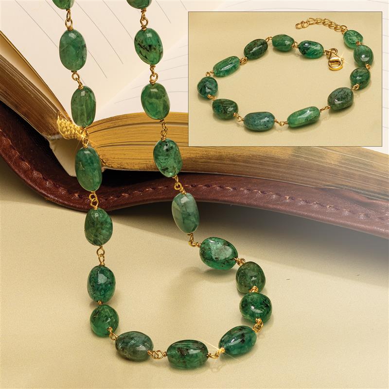 Greenfinger Emerald Necklace & Bracelet
