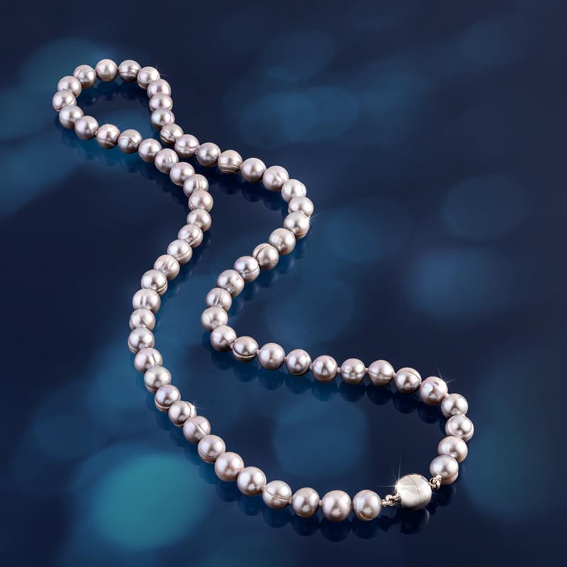Silver Cultured Pearl Necklace Set