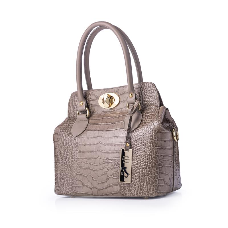 Italian Leather Handbag (beige)