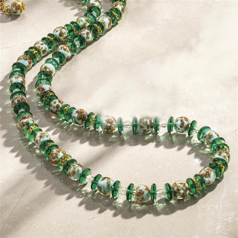 Summer Breeze Green Murano Necklace, Bracelet & Earrings