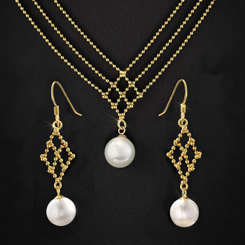 Pearl Spotlight Necklace & Earrings