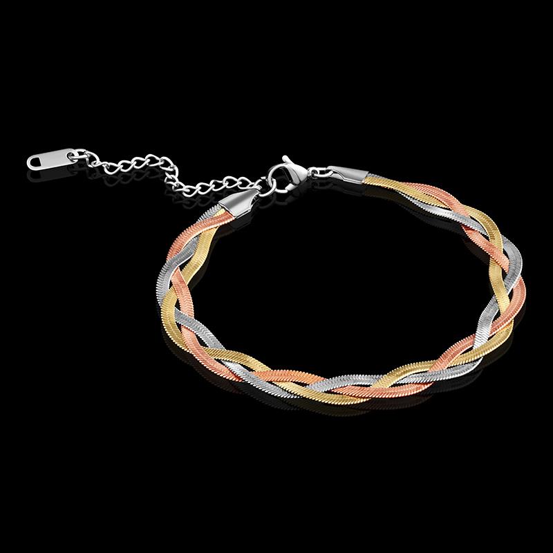 Tri-Color Stainless Steel Bracelet