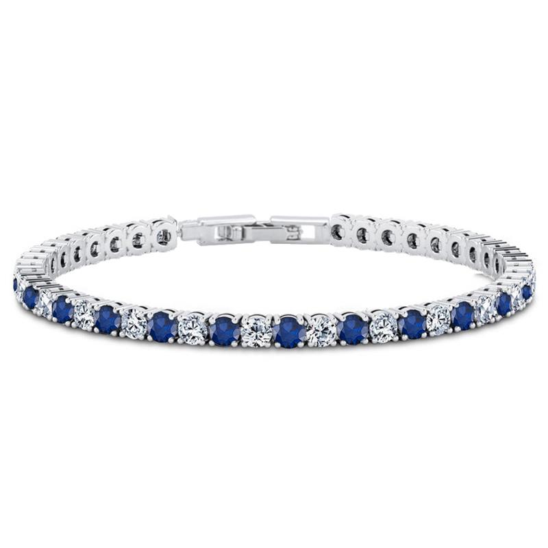 Ombre Blue Sapphire Tennis Bracelet – Graziela Gems