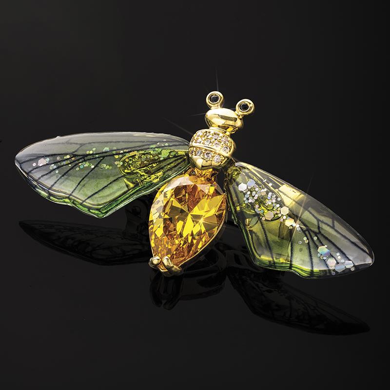 Winged Treasure Brooches (Set of Two)