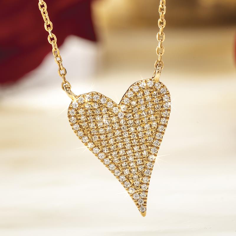 Heart on Fire Diamond Necklace