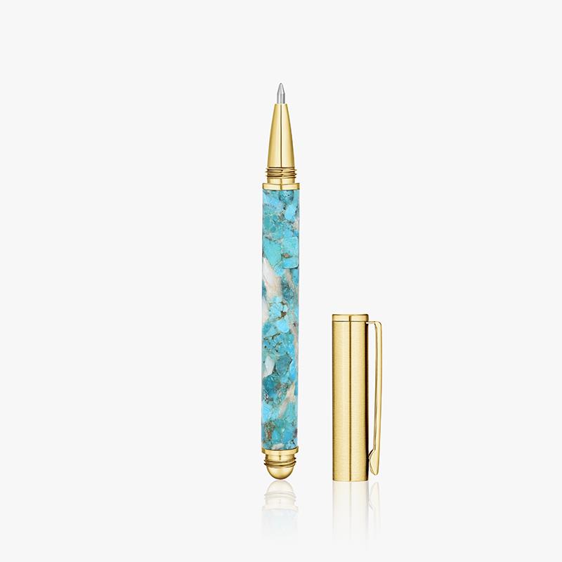 Turquoise and Mother of Pearl Pen