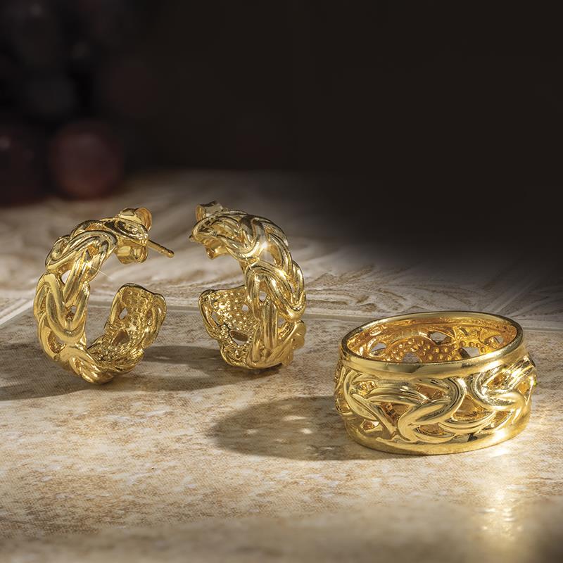 Eterno Byzantine Ring and earrings