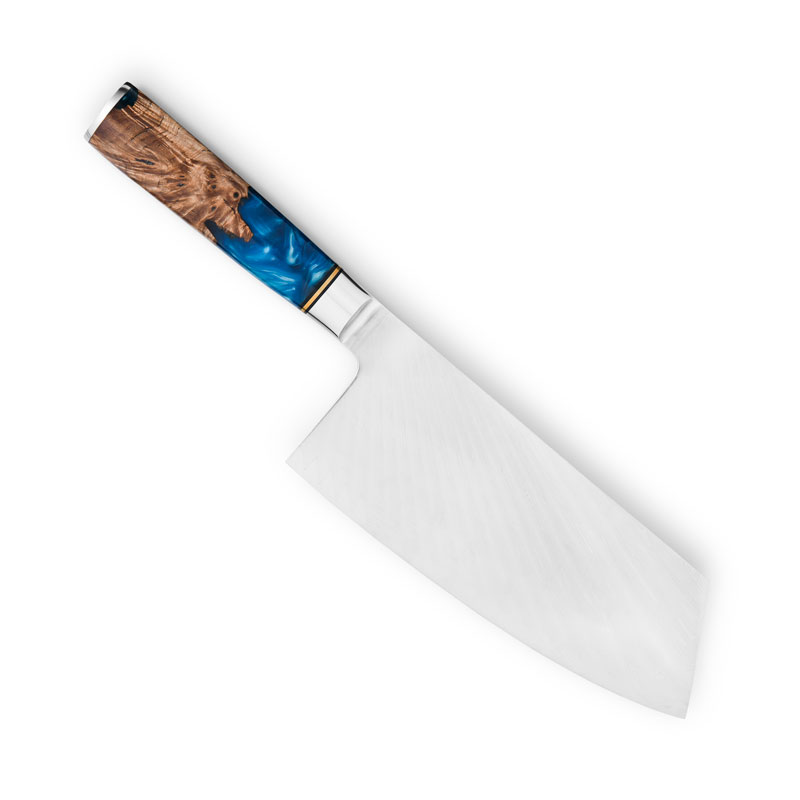 Blue Damascus Chefs Cleaver